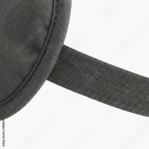 Sleep mask elastic strap fabric detail close up
