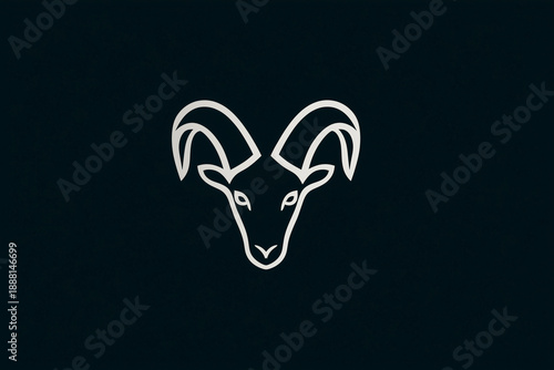 Capricorn zodiac sign displayed in a clean and modern style on a dark background representing strength and determination