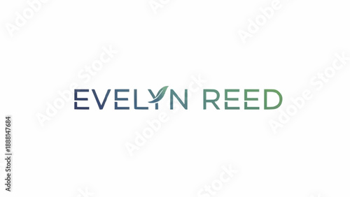 Evelyn Reed text logo with bird graphic.