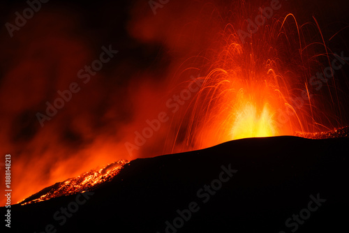 Strong explosive activity of the Etna volcano