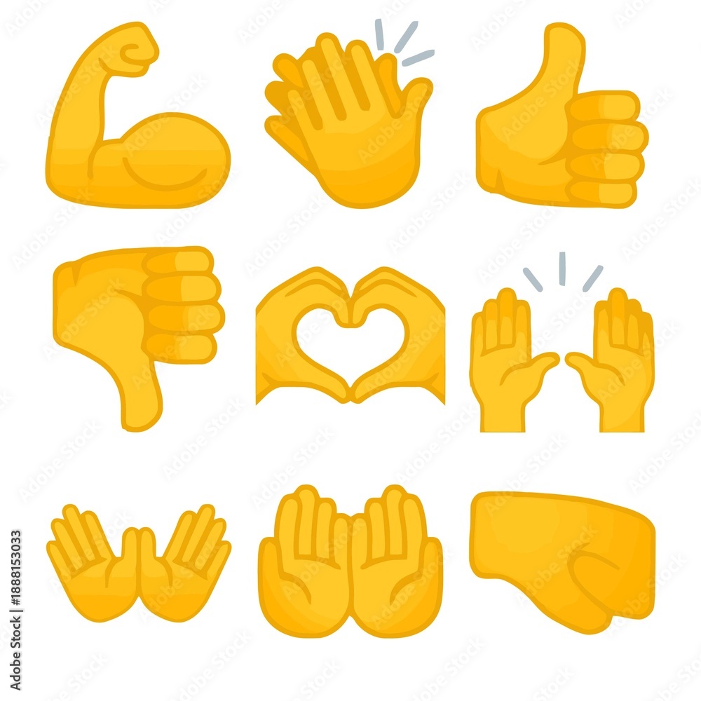 Fototapeta premium set of hand gestures