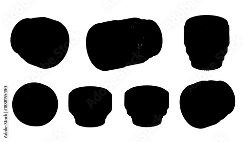 Isometric camera lens vector illustrations for photography logos and tech design