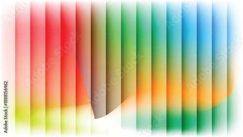 Vibrant abstract image with blurred vertical stripes in a range of colors