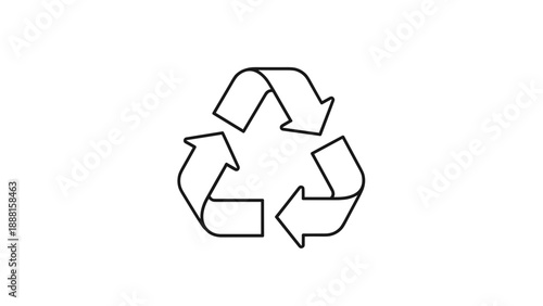 Recycling Symbol Icon Simple Design.