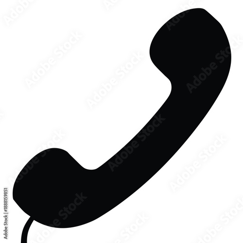 Telephone handset receiver for customer support vector illustration