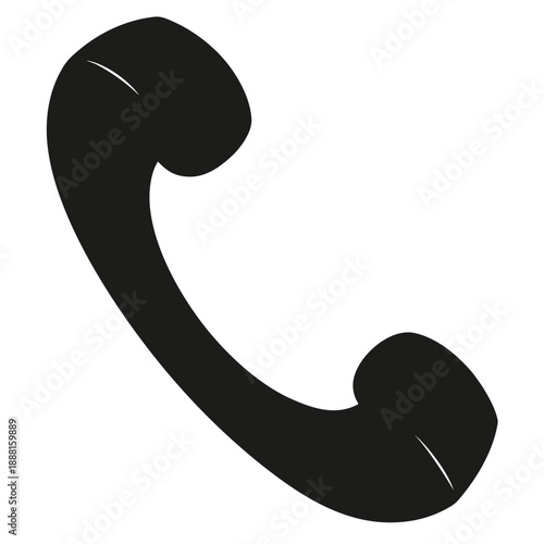 Telephone handset receiver icon for contact vector illustration background