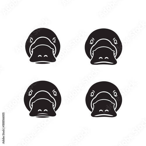 1. Platypus Face Silhouette Vector — Black & White Minimal Illustration
2. Platypus Head Icon — Simple Silhouette Art for Logo & Design
3. Platypus Portrait Silhouette — Wildlife Vector Graphic Black 