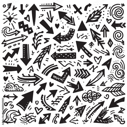 Hand-Drawn Arrow Doodles Collection