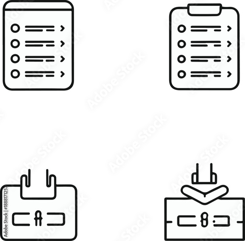  free plan, premium plan, upgrade plan, downgrade plan, clean black and white line art, vector style, consistent stroke width, minimal design 2