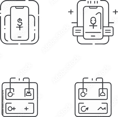  free plan, premium plan, upgrade plan, downgrade plan, clean black and white line art, vector style, consistent stroke width, minimal design