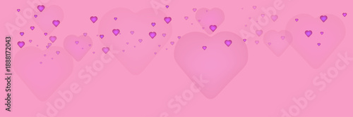 Background Overlay Soft pink hearts with romantic glow on transparent background. Used in Valentine's Day themed visuals, dreamy overlays and emotional design elements