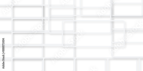 Abstract background white modern background. Gradient square shape design. Futuristic technology concept. Abstract geometric line square seamless pattern.