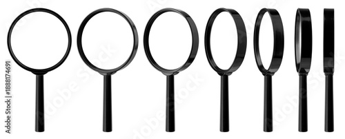 Magnifying Glass, isolated, full depth of field