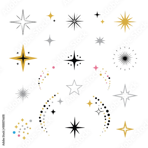 Decorative Star Bursts and Sparkles Collection