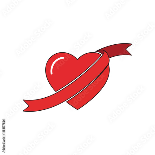 Heart with Ribbon