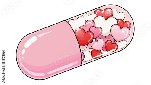 heart with pills