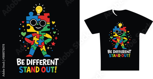 Colorful cartoon robot t shirt design for kids.  kids, clothing, tshirt, colorful, playful.