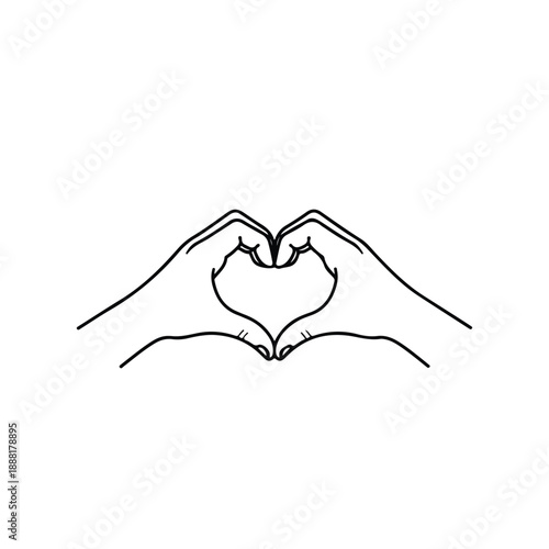 Hands Forming Heart Shape Gesture