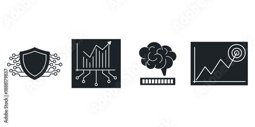 Agentic AI and Autonomous Workflow Automation Icons for Robotic Process Automation Machine Learning Multi Agent Collaboration Intelligent Systems and Future Technology Infrastructure