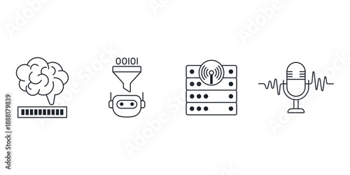Agentic AI and Autonomous Workflow Automation Icons for Robotic Process Automation Machine Learning Multi Agent Collaboration Intelligent Systems and Future Technology Infrastructure