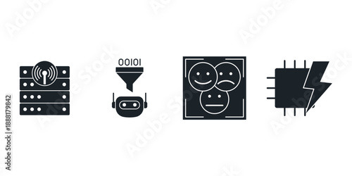 Agentic AI and Autonomous Workflow Automation Icons for Robotic Process Automation Machine Learning Multi Agent Collaboration Intelligent Systems and Future Technology Infrastructure