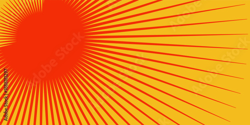 Autumn color sun rays background. Abstract orange sun rays design wallpaper. Colorful swirling lines for templates. modern vector illustrator, website, textures,
