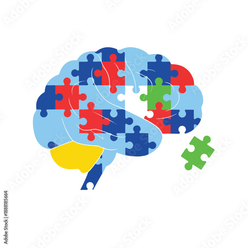 Brain Puzzle Memory Concept