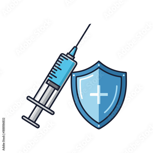Syringe and Shield Icon