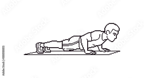 man doing push up exercise on a mat demonstrating strength training for a full body workout and healthy lifestyle content.
