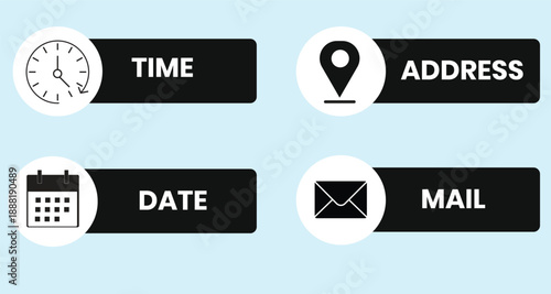 Contact Information UI Icons