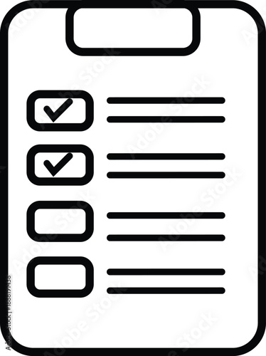 Clipboard checklist icon showing completed and pending tasks on a to-do list