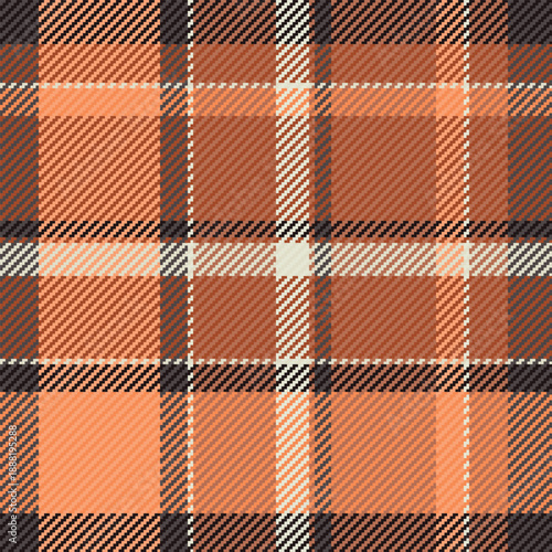 Advertising vector texture tartan, individuality plaid seamless fabric. Reel textile check background pattern in orange and pastel colors.