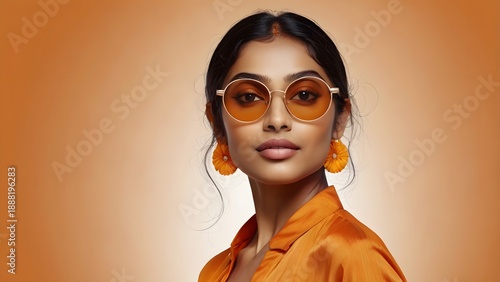 এই ইমেজটার জন্য রেডি টাইটেল আর কিওয়ার্ড নিচে দিলাম, শুধু পেস্ট করে Save work দাও ।
​

Title
Radiant South Asian woman wearing mango-shaped sunglasses posing in colorful studio portrait