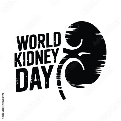 World Kidney Day awareness campaign logo with kidney icon and text