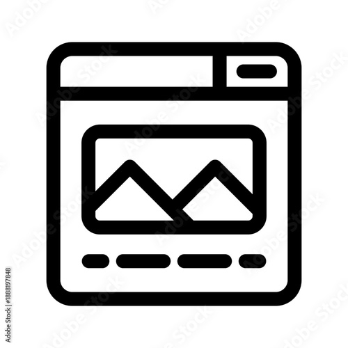 Main Page illustration line icon from big data systems collection