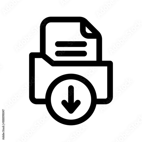 File import illustration line icon from big data systems collection