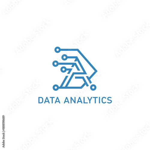 Data analytics concept illustration showcasing technology and business insights from a modern viewpoint