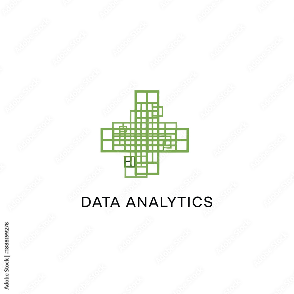 Obraz premium Data analytics graphic illustration representing data analysis and visualization from various viewpoints