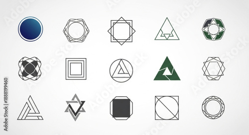 Geometric Shapes and Symbols Collection.