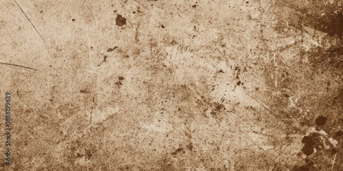 A grunge brown old paper background with a rough textured surface and dirty beige marble pattern creates a natural stone material backdrop for macro design