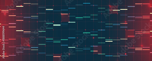 Futuristic DNA visualisation strands, genetic neural web