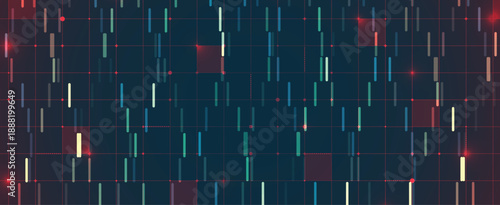 Futuristic DNA visualisation strands, genetic neural web