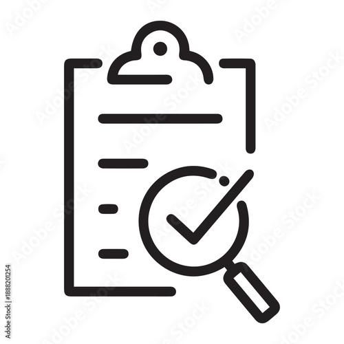 compliance icon, quality check line sign - vector illustration eps10
