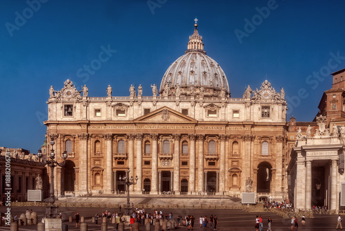 Plaza de San Pedro en el Vaticano, Roma, Italia