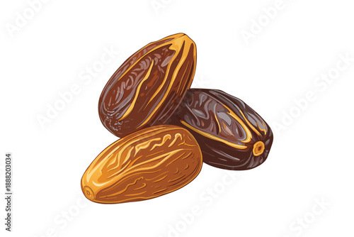Delicious dates on white background, sweet and nutritious snack