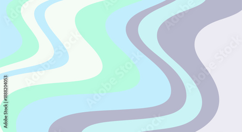 Wavy pastel abstract background with smooth curves and dynamic flow