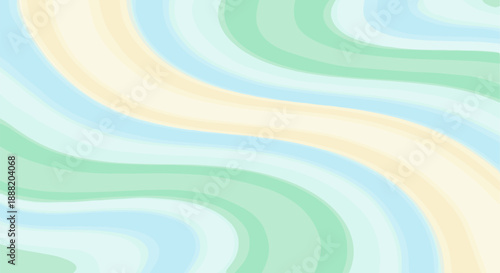 Abstract pastel wavy background with soft colorful curves in a fluid pattern