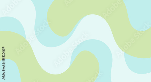 Abstract pastel wave pattern in soft green and blue tones