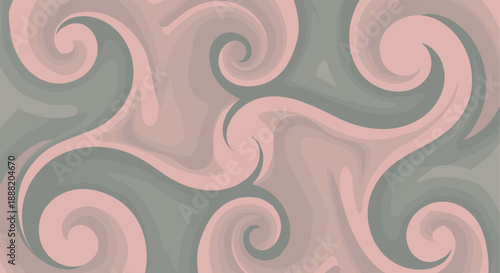 Abstract swirling pattern with pink and gray marble effect
