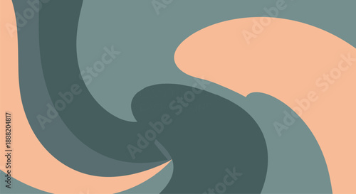Abstract fluid shapes with earth tones in minimalistic design